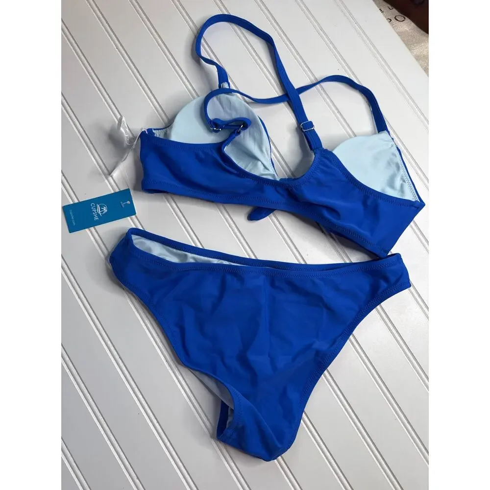 NWT Cupshe Lot of 4 Two Piece Swimsuit 2-PC Bathing Suit Beach Summer Swim Sz M